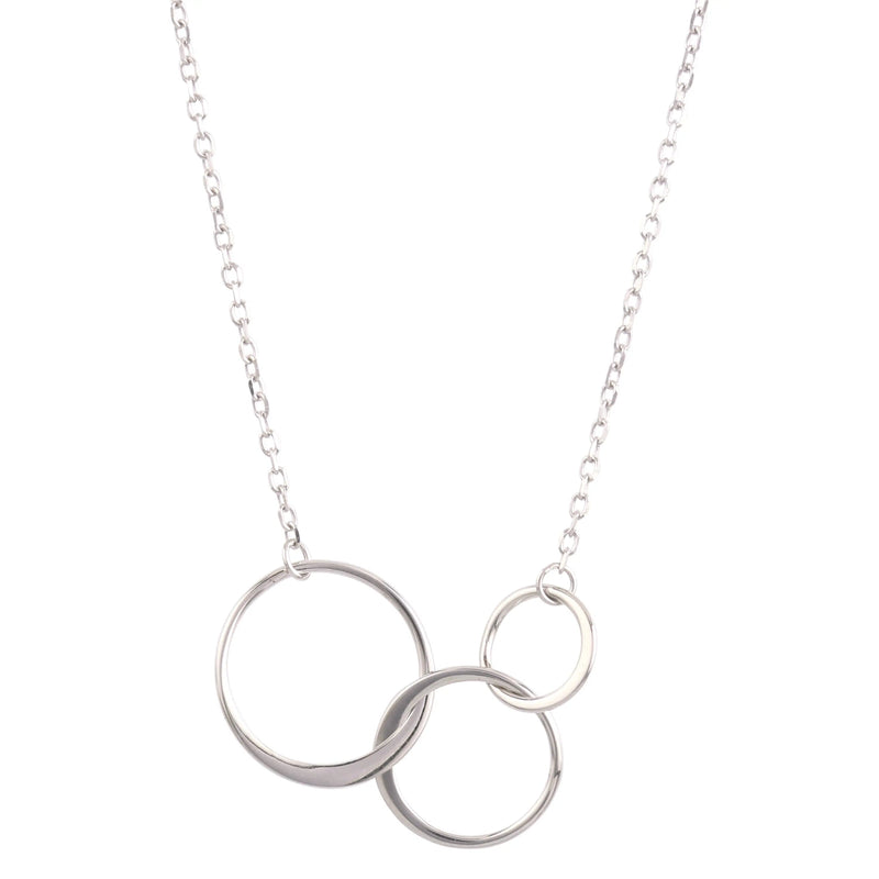 Three Circle Pendant Necklace - Interlocking Necklace - Puck's