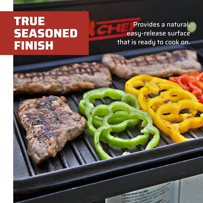 Reversible Griddle - Cast Iron Griddle for Outdoor Cooking & Camping Gear - 14" - Puck's