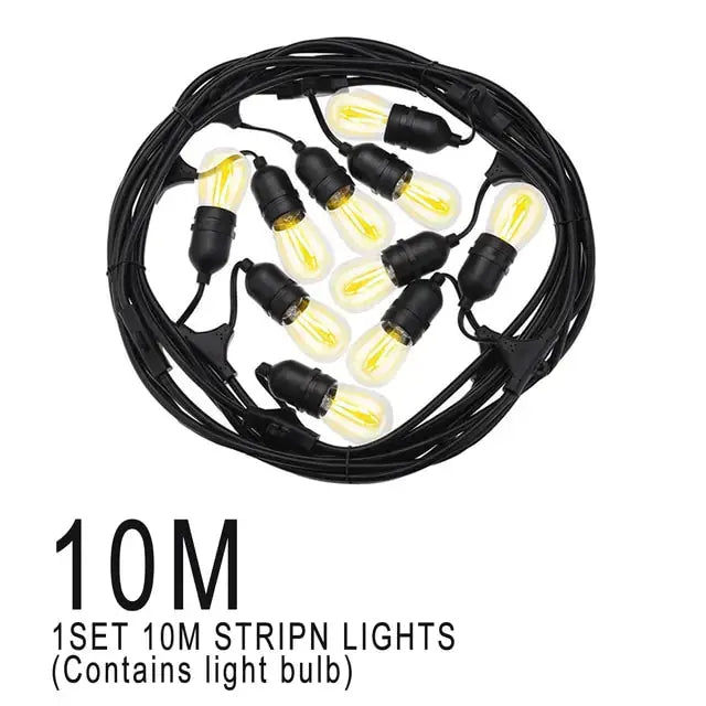 10m 20m 30m Commercial Grade Waterproof Outdoor LED String Lights - Puck's