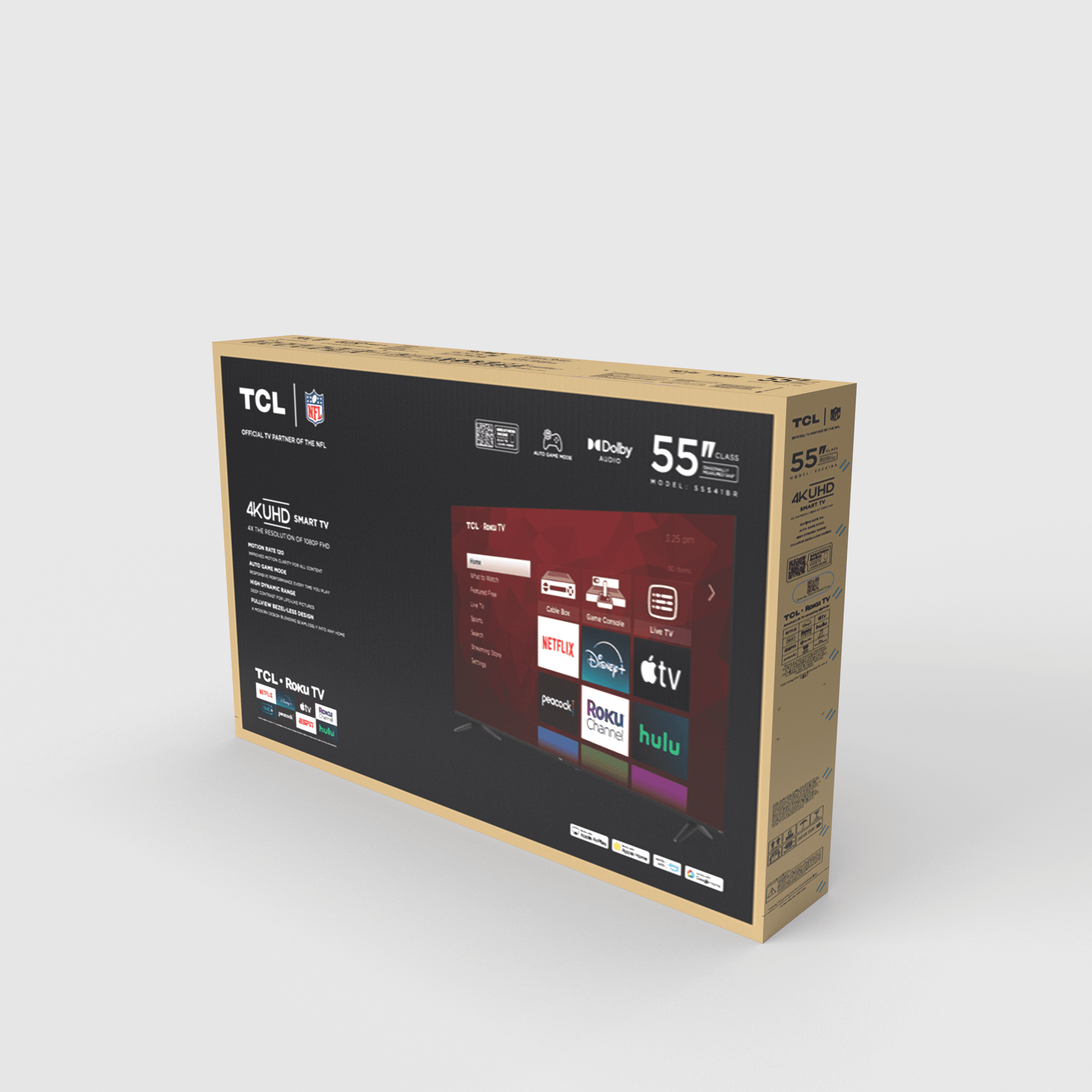 55” Class S4 (55S41BR) 4K UHD HDR LED Smart TV with Roku TV (NEW 2024) - Puck's