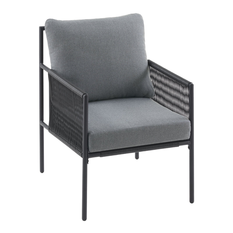 Logan 4-Piece Outdoor Conversation Set, Dark Gray - Puck's