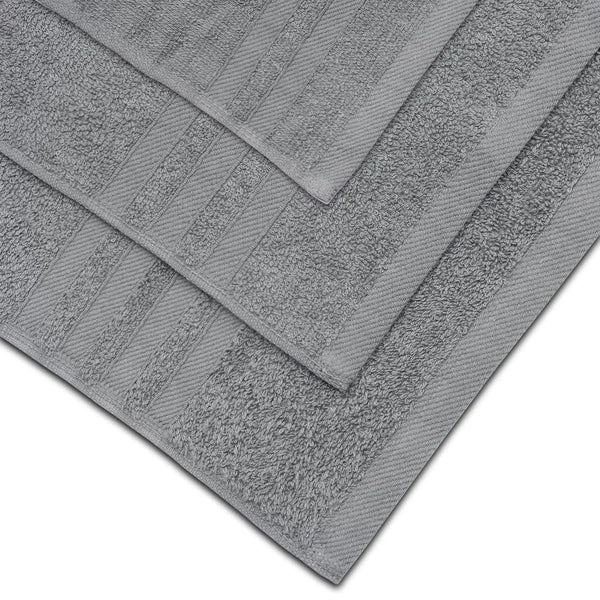 12 Pcs Bath Towel Set for Bathroom Wealuxe Collection 100% Cotton Light Gray - Puck's