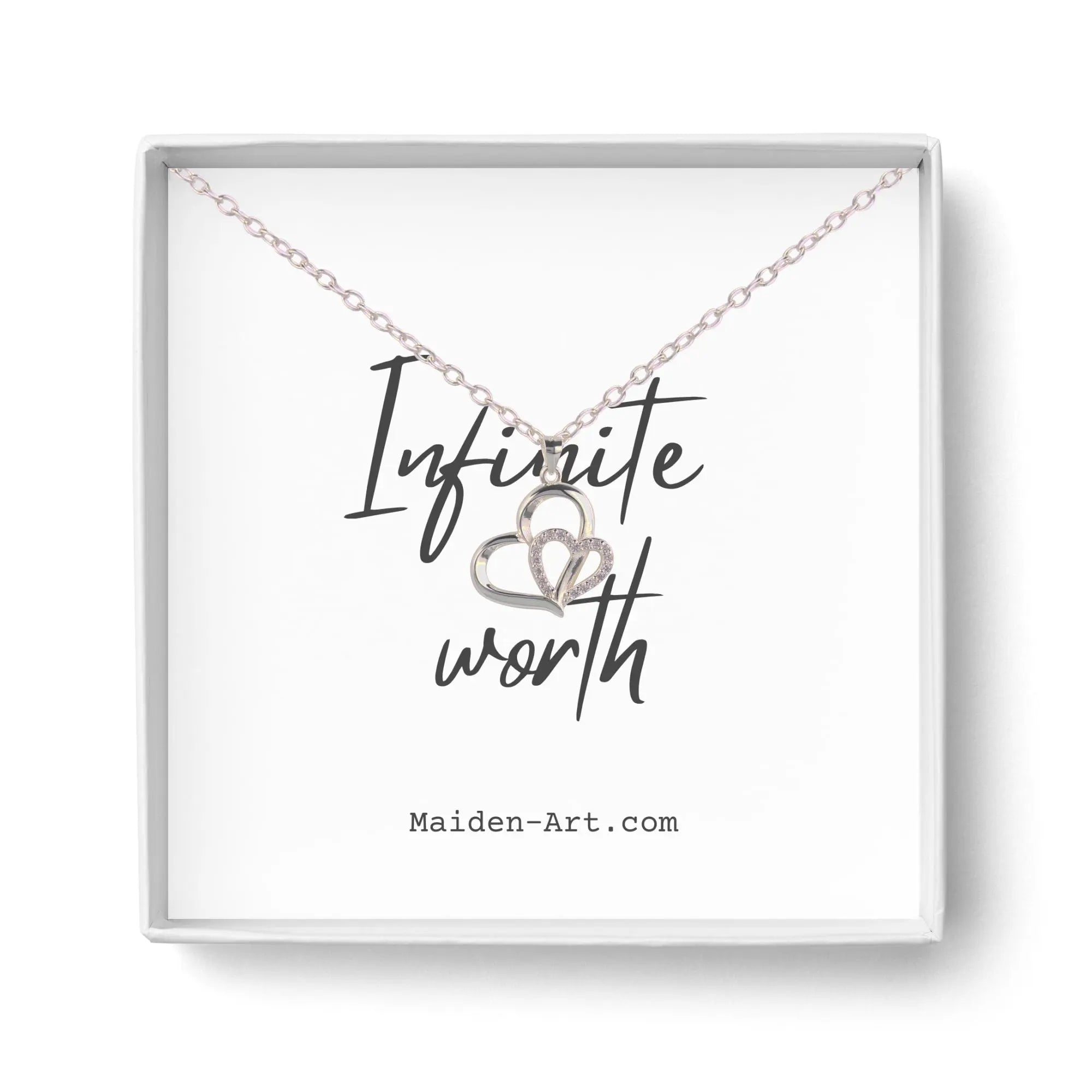Eternity Necklace Love Heart Pave Necklace - Puck's