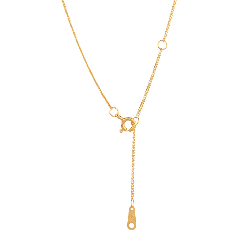 14K Gold Plated Two Circle Interlocking Pendant Necklace - Puck's