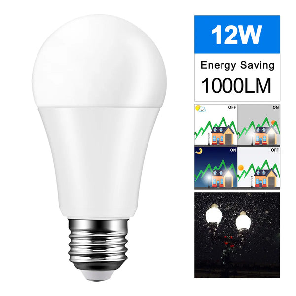 12W E27 Ball Bulb Auto Sensor Light for Garden - Puck's