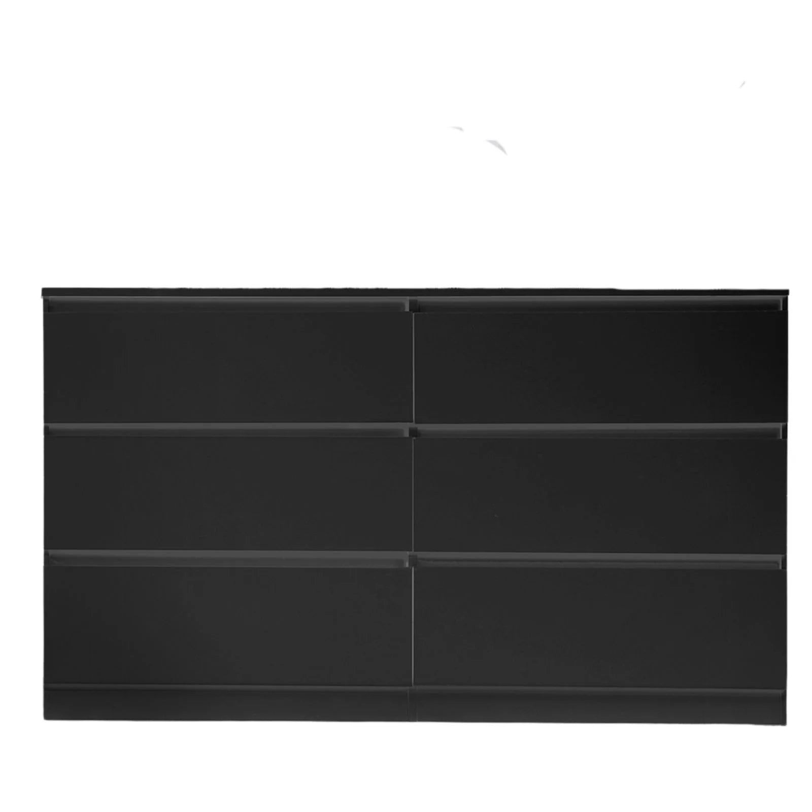 6 Drawer Double Dresser, Kids Dresser, Nursery Dresser Drawer Organizer, Chest of Drawers, Black - Puck's