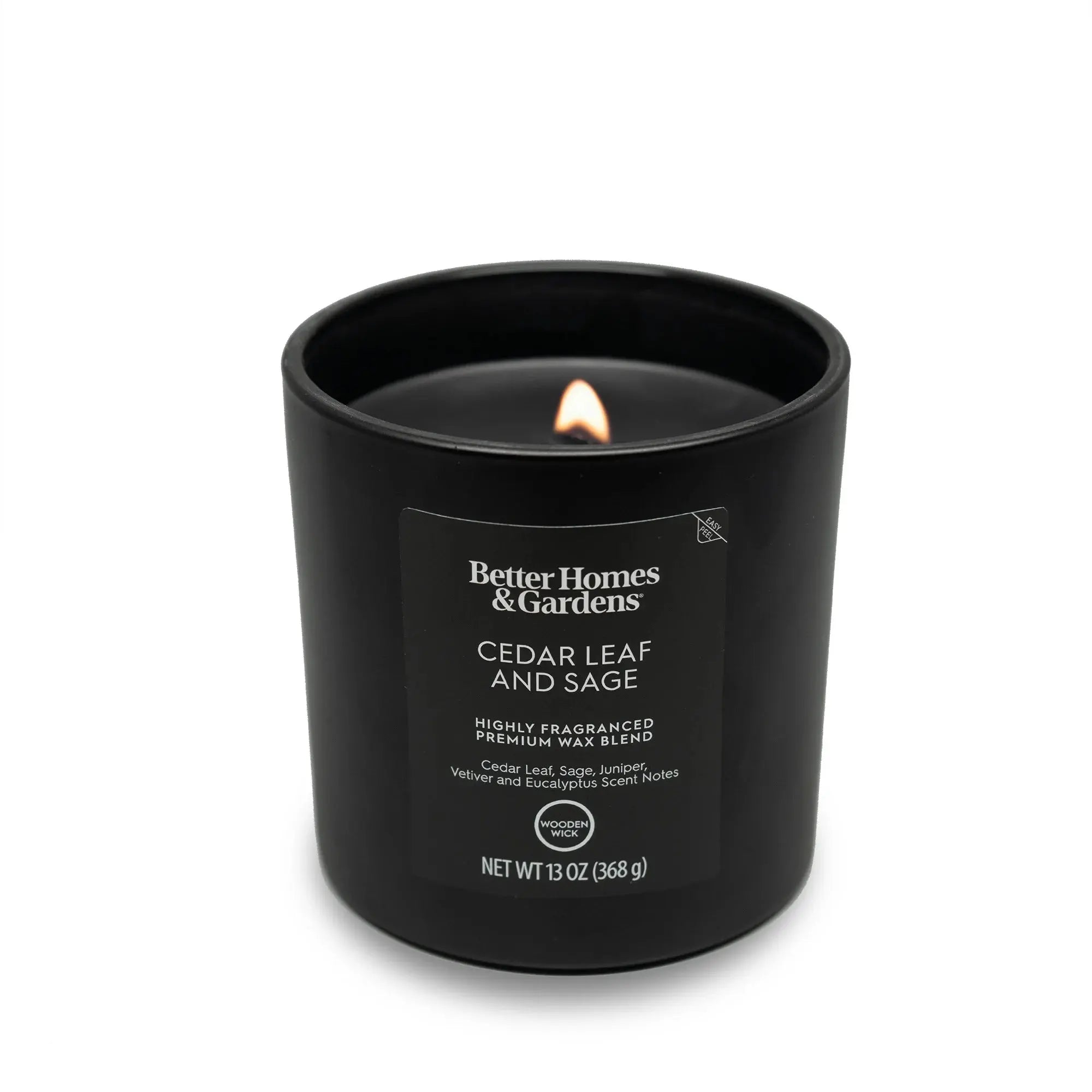 13Oz Cedar Leaf and Sage Scented Wooden Wick Jar Candle - Puck's