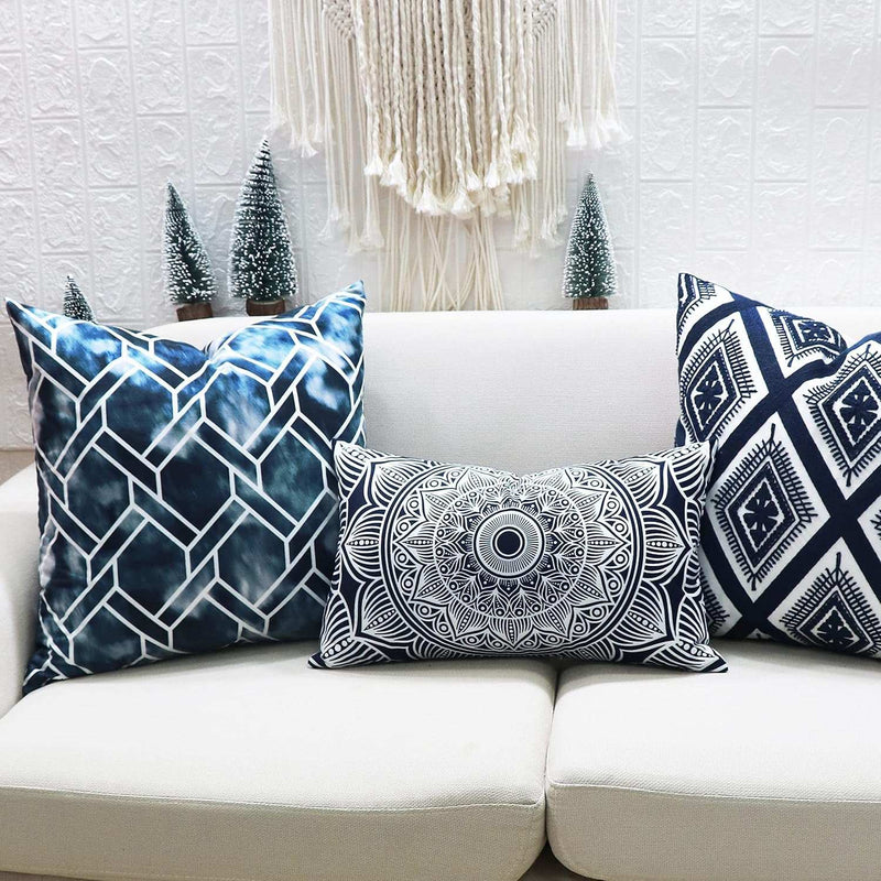 Gradient Throw Pillow Cover Decorative Print Accent Cushion Cover for Couch Sofa 20 X 20 Inches - Puck's