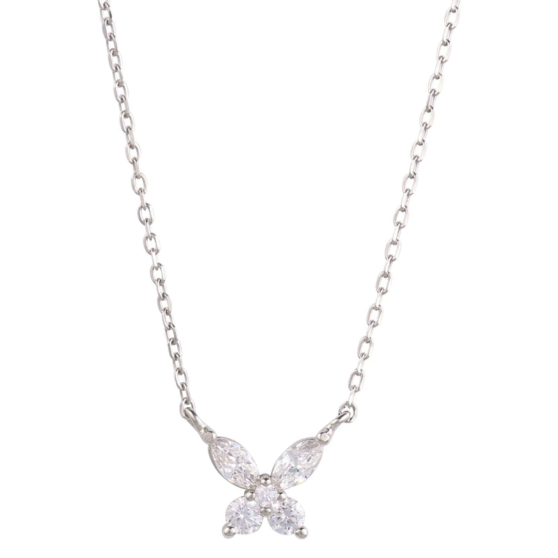 925 Sterling Silver Butterfly Pendant Necklace - Puck's