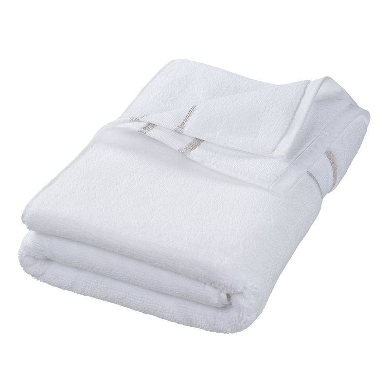 6-Piece Egyptian Cotton Striped Bath Coordinate Towel Set, Birchwood - Puck's