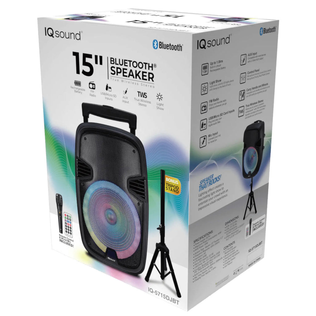 15" Portable Bluetooth Speaker with True Wireless Stereo & Mic - Puck's