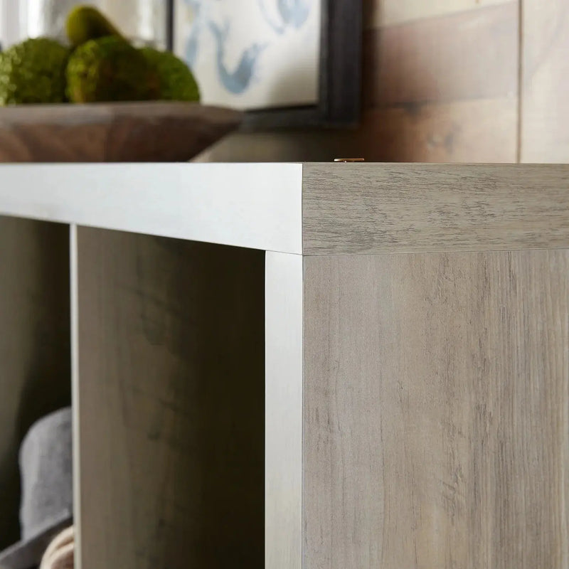 16-Cube Storage Organizer, Rustic Gray - Puck's