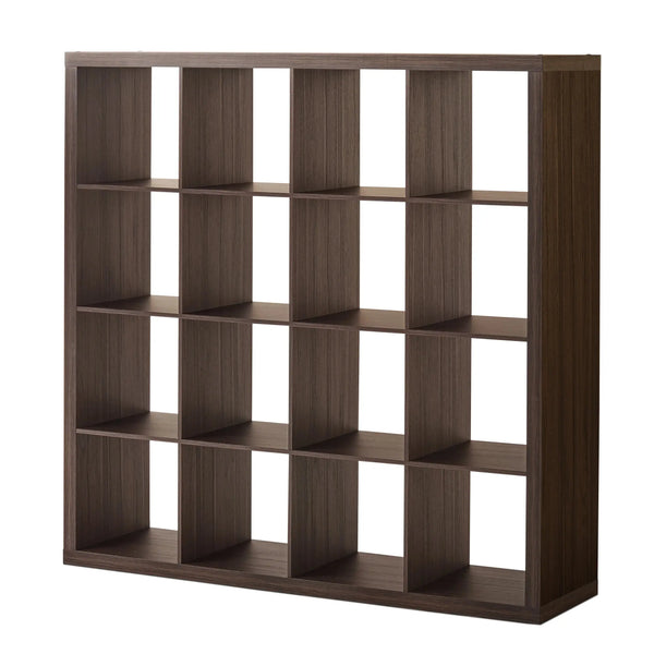 16-Cube Storage Organizer, Tobacco Oak - Puck's