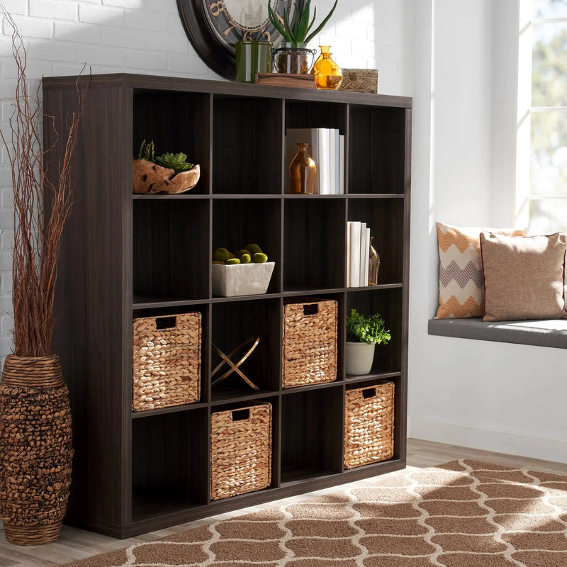 16-Cube Storage Organizer, Tobacco Oak - Puck's