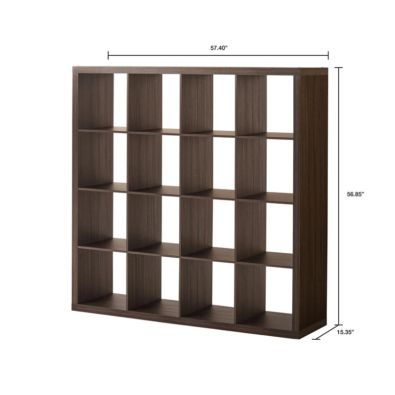16-Cube Storage Organizer, Tobacco Oak - Puck's
