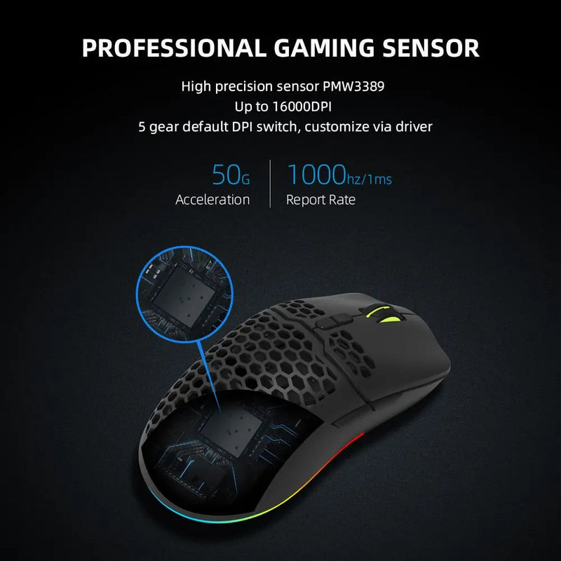 16000 DPI RGB Gaming Mouse - Puck's