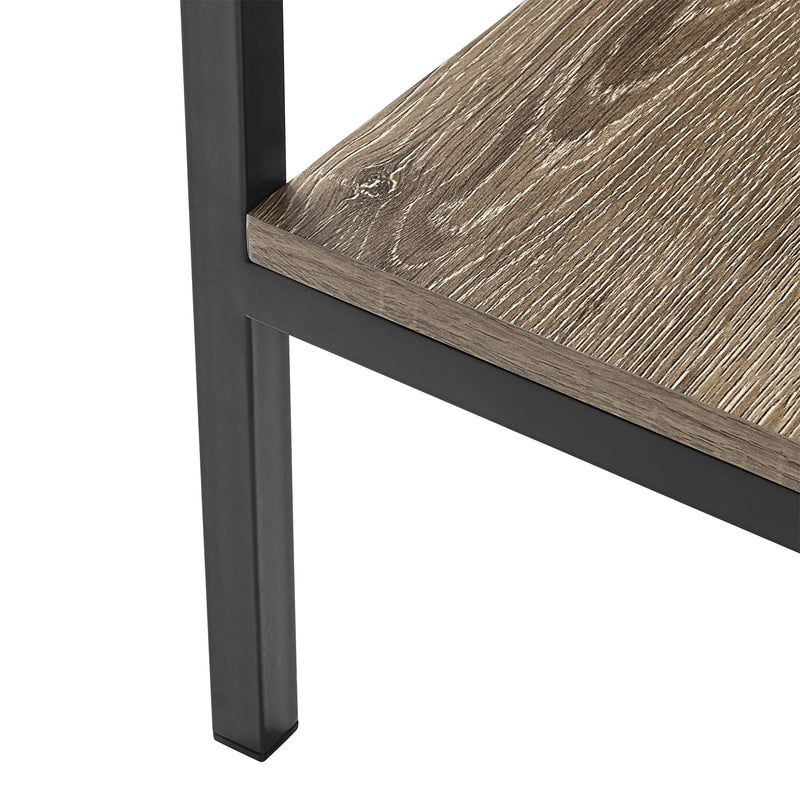 Contemporary 3 Piece Rectangular Particle Board Coffee Table, Rustic Brown - Puck's