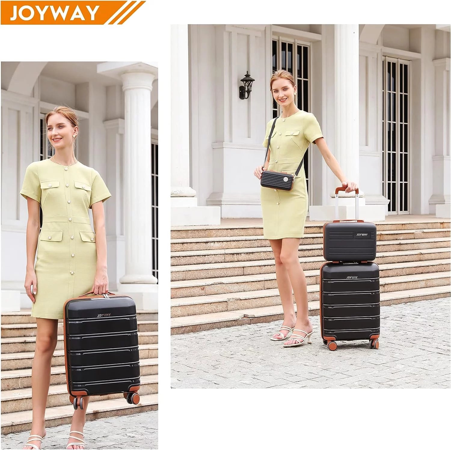 - 5 Luggage Sets PP Hardside Spinner Luggage - (20", 24", 28") - Puck's
