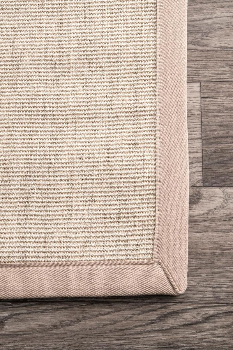 Bordered Maryjo Sisal Accent Rug, 3X5, Beige - Puck's