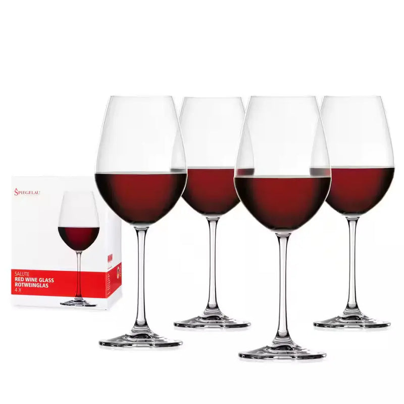 19.4 Oz. Red Wine Glasses European-Made Lead-Free Crystal, Classic Stemmed, Dishwasher Safe (Set of 4) - Puck's