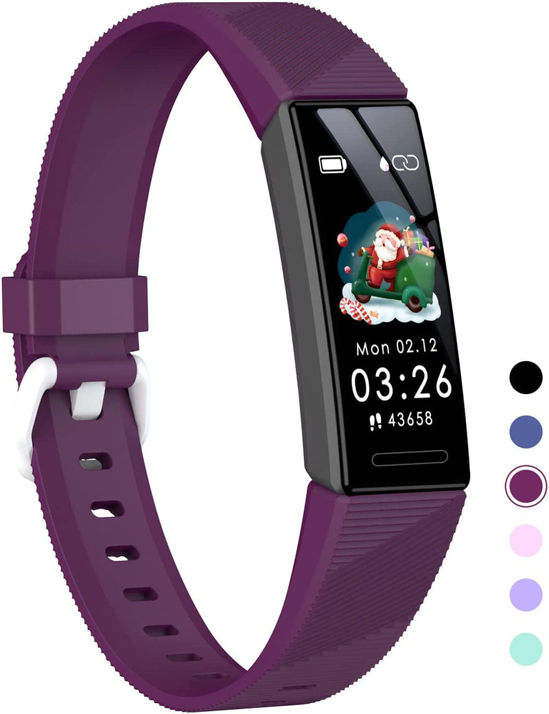 Fitness Tracker Watch for Kids, IP68 Waterproof Activity Tracker,Sleep Tracking, 11 Sport Modes Calorie Step Counter with Alarm Clock and Reminder, Great Gift for Boys Girls Teens - Puck's