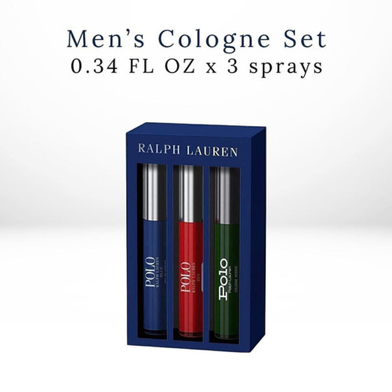 Polo Cologne for Men by Ralph Lauren 3 Piece EDT Spray 0.34 Oz - Puck's