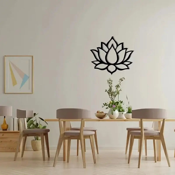 1Pc, Lotus Metal Wall Art, Room Decor, Christmas Gifts, Home Decor, Scene Decor Wall Decor Metal Wall Hanging - Puck's