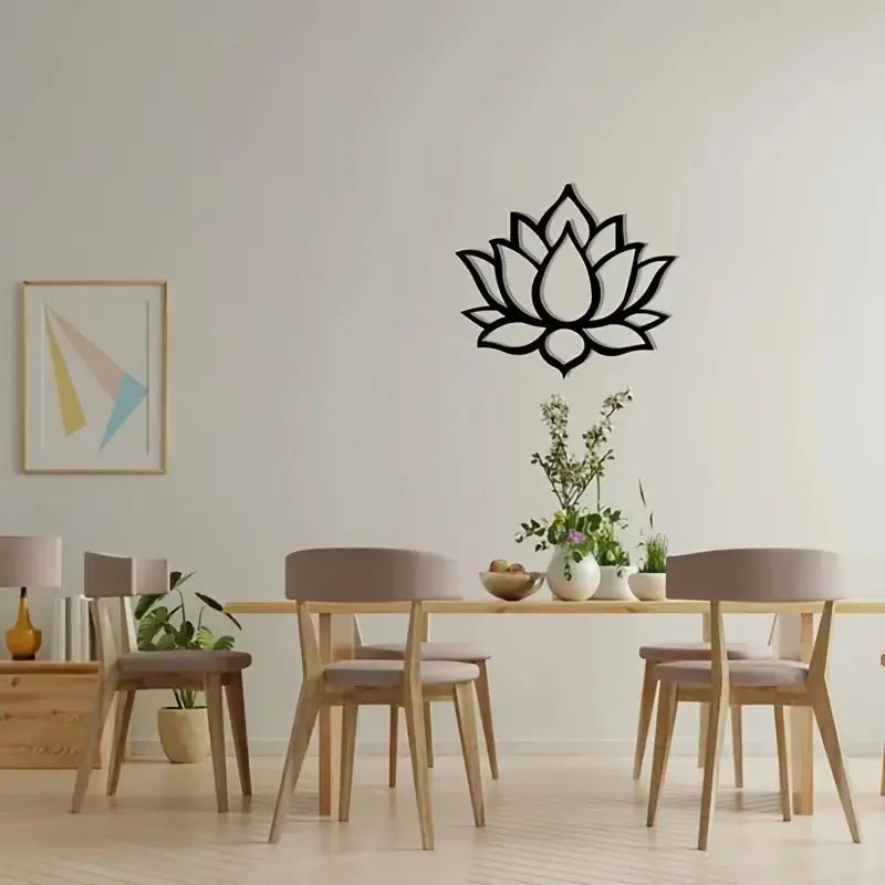 1Pc, Lotus Metal Wall Art, Room Decor, Christmas Gifts, Home Decor, Scene Decor Wall Decor Metal Wall Hanging - Puck's