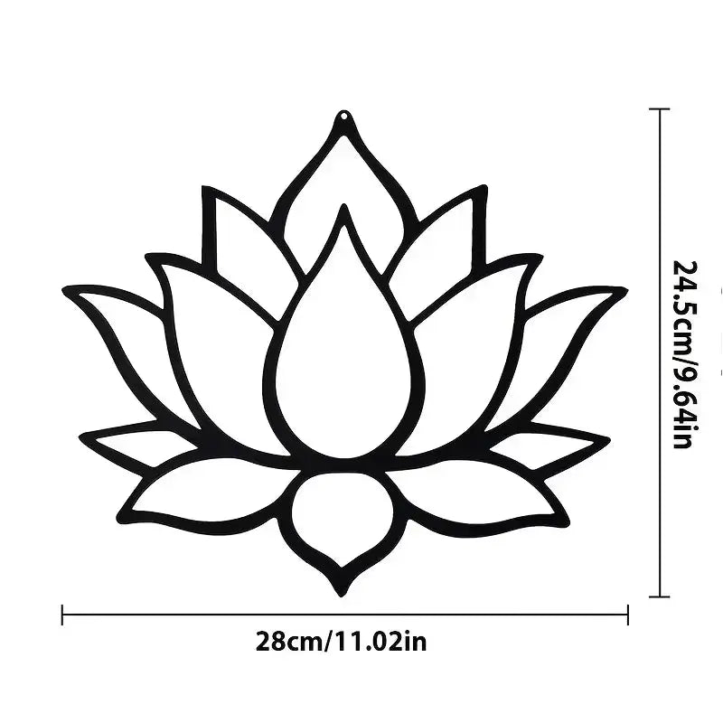 1Pc, Lotus Metal Wall Art, Room Decor, Christmas Gifts, Home Decor, Scene Decor Wall Decor Metal Wall Hanging - Puck's