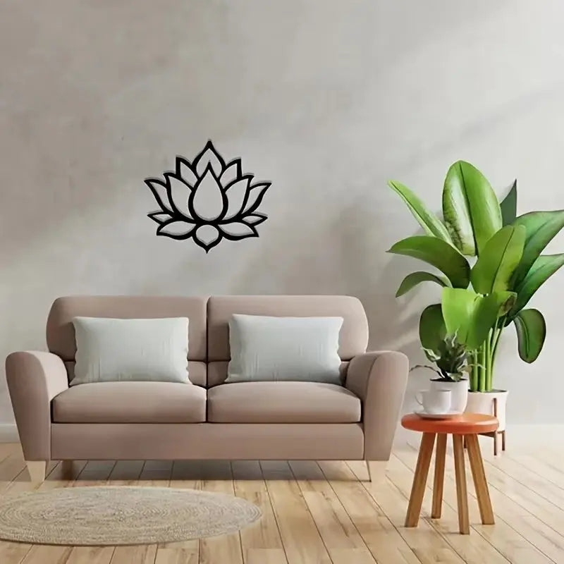 1Pc, Lotus Metal Wall Art, Room Decor, Christmas Gifts, Home Decor, Scene Decor Wall Decor Metal Wall Hanging - Puck's