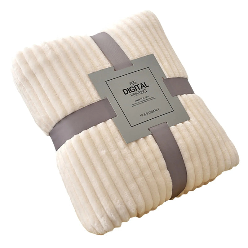 Warm Soft Flannel Bedspread Hugging Blanket Suitable for Sofa Bed Coral Fluffy Blankets Home Textile Sofa Throw Blanket 100X70Cm - Puck's