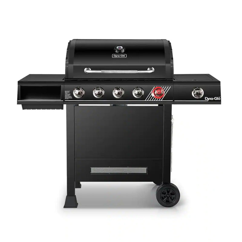 5-Burner Propane Gas Grill in Matte Black with Trivantage Multifunctional Cooking System