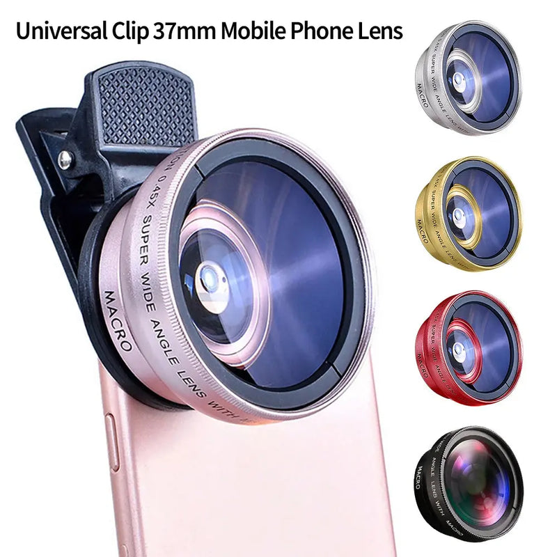 2 IN 1 Lens Universal Clip 37mm Mobile Phone Lens - Puck's