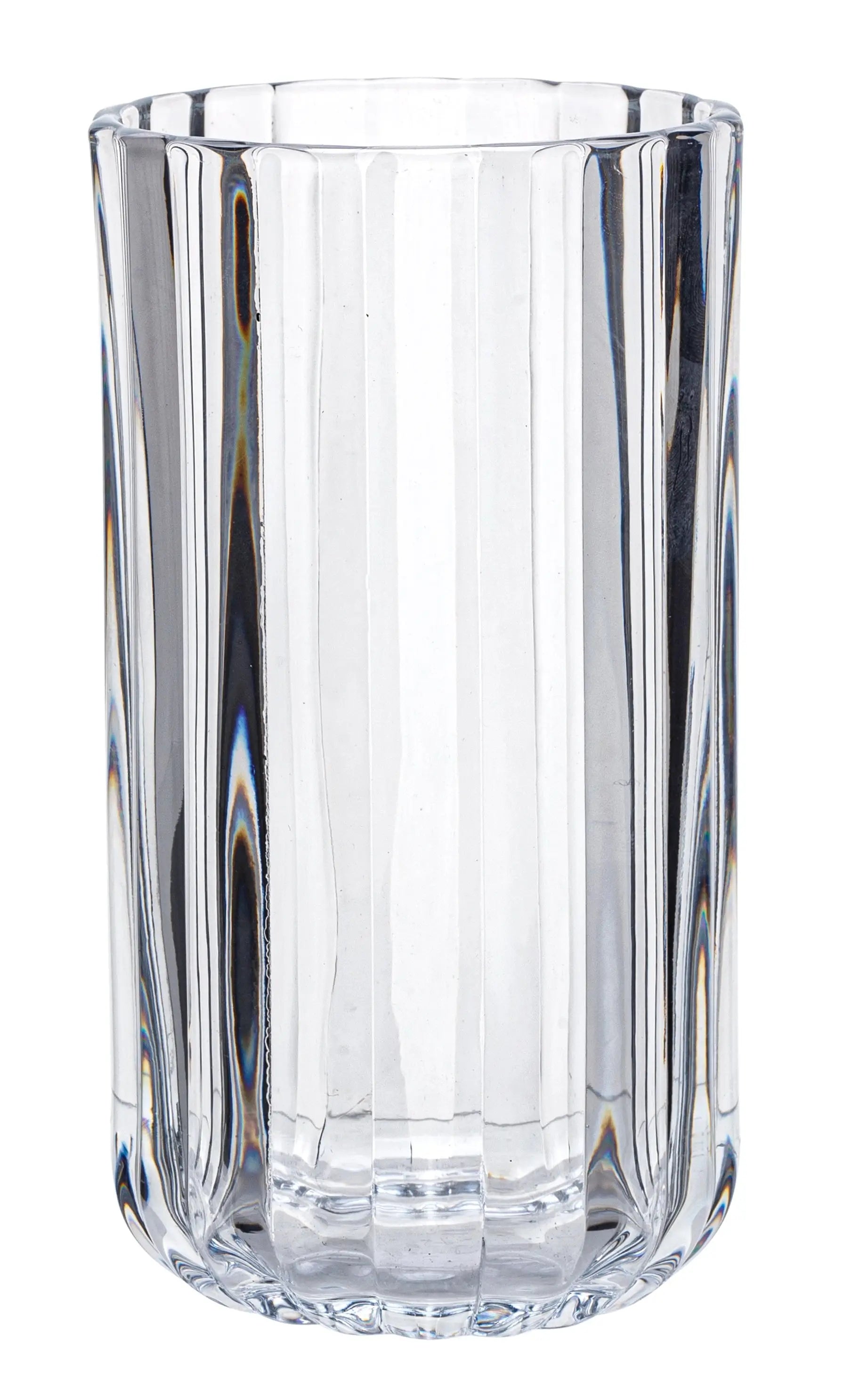 (2 Pack)  14OZ Fluted Glass Tumbler Clear - Puck's