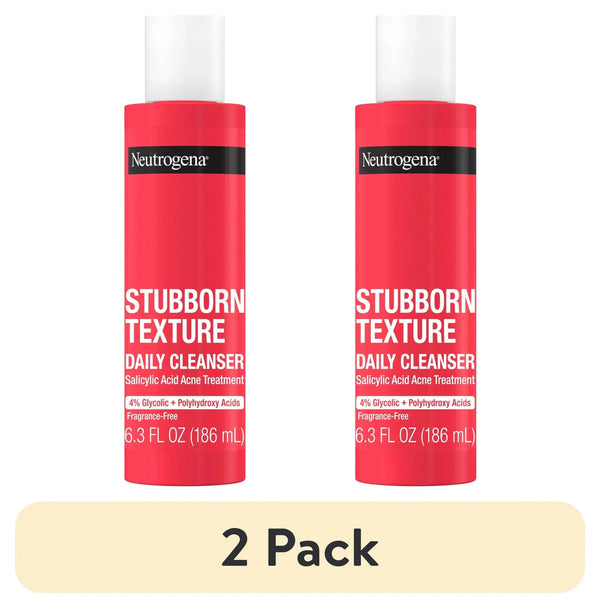 (2 Pack)  Stubborn Texture Daily Acne Facial Cleanser, 6.3 Fl. Oz - Puck's