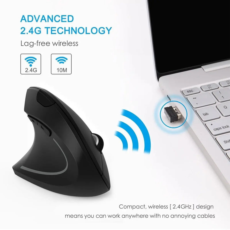 2.4G Wireless Ergonomic Vertical Mouse - Puck's