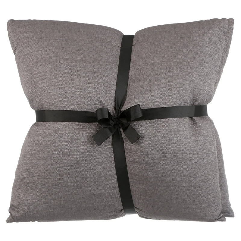 20.00" X 20.00" Gray Polyester, Cotton, Rayon Throw Pillow , ( 2 Count) - Puck's