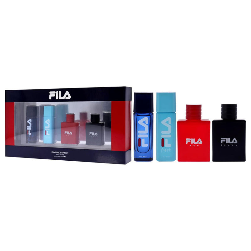 Fila Mens Cologne Gift Set - Fila Fresh, Fila Black, Fila Red - 3 Pc EDT - Puck's