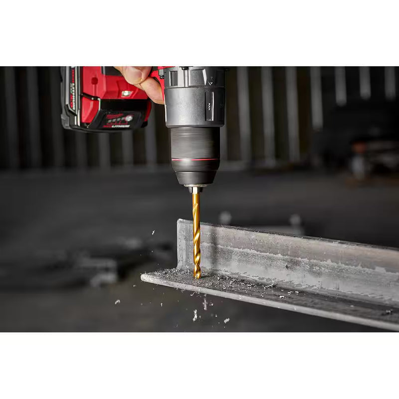 M12 12V Lithium-Ion Cordless 1/4 In. Hex Screwdriver Kit W/ Shockwaveimpact Duty Titanium Drill Bit Set (23-Piece) - Puck's