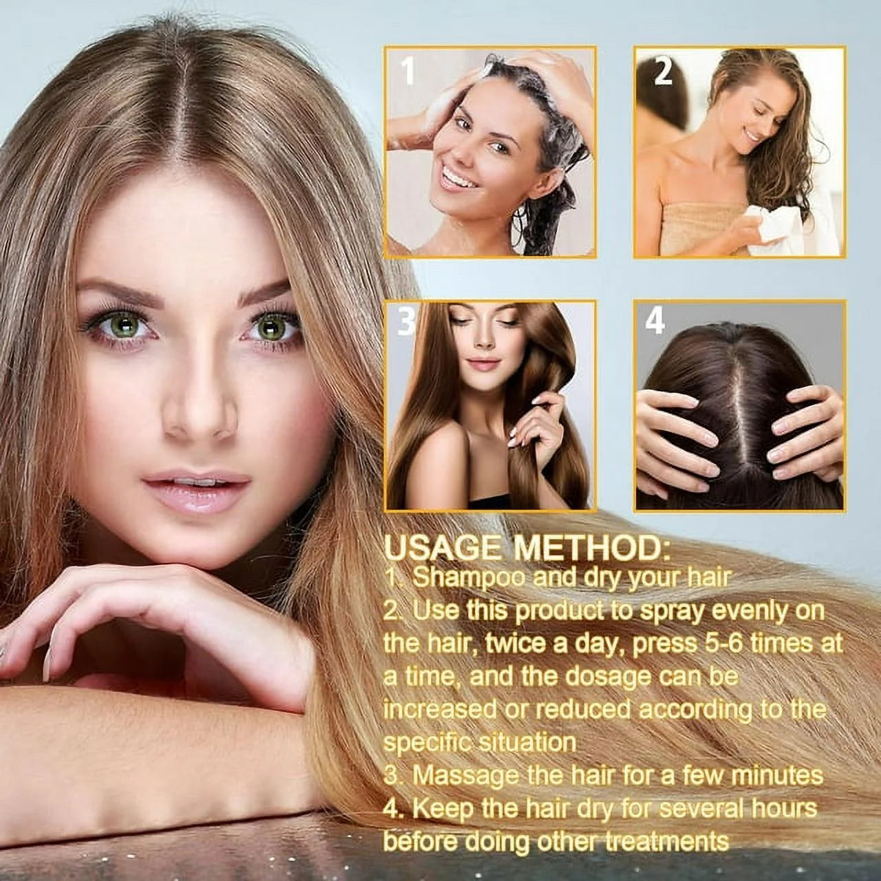 Biotin Hair Growth Spray, Ibealee Biotin Hair Growth Serum, Biotin Thickening Herbal Serum, anti Hair Loss Serum,For Women&Men Hair Growth and Hair Loss-2Pcs - Puck's