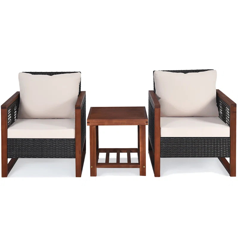 Krawczyk Acacia 2 - Person Patio Conversation Sets with Cushions