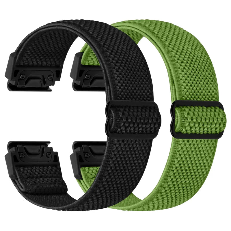 22mm Watch Bands for Garmin Fenix 8 47mm/Fenix E 47mm/Fenix 7/Fenix 7 Pro/Fenix 6/Fenix 6 Pro/Fenix 5/5 Plus/Instinct 2/Epix Gen 2/Approach S62/S60 Band, Quickfit Elastic Nylon Strap Wristband - Puck's