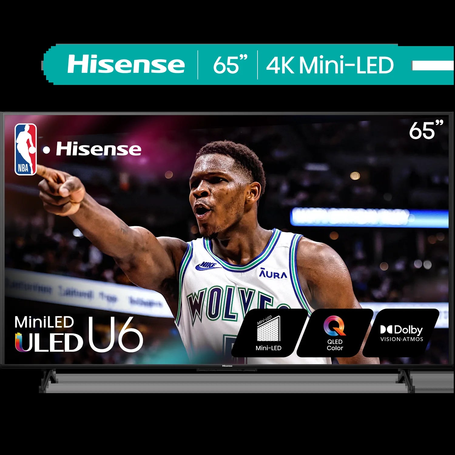 65-Inch Class U6 Series Mini-Led ULED 4K UHD Google Smart TV (65U6N) - QLED Quantum Dot Color, Dolby Vision, Full Array Local Dimming, Game Mode Plus - Puck's