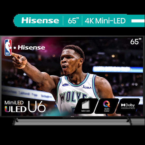 65-Inch Class U6 Series Mini-Led ULED 4K UHD Google Smart TV (65U6N) - QLED Quantum Dot Color, Dolby Vision, Full Array Local Dimming, Game Mode Plus - Puck's