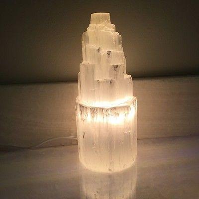 Selenite Skyscraper Lamp Small Prime - Puck's