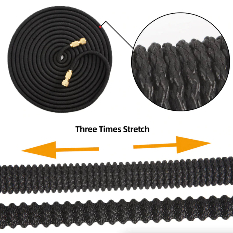 4X Stronger Deluxe Expandable Flexible Garden Hose Water Hose 25, 50, 75, 100FT - Puck's