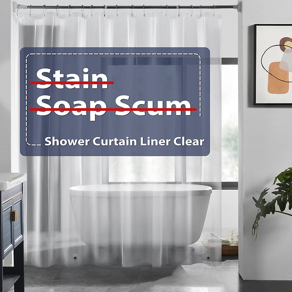 3 Pack Clear Shower Curtain Liners - 72" X 72" PEVA Lightweight 4G Shower Liners for Bathroom Shower (4G Clear,3Pcs) - Puck's