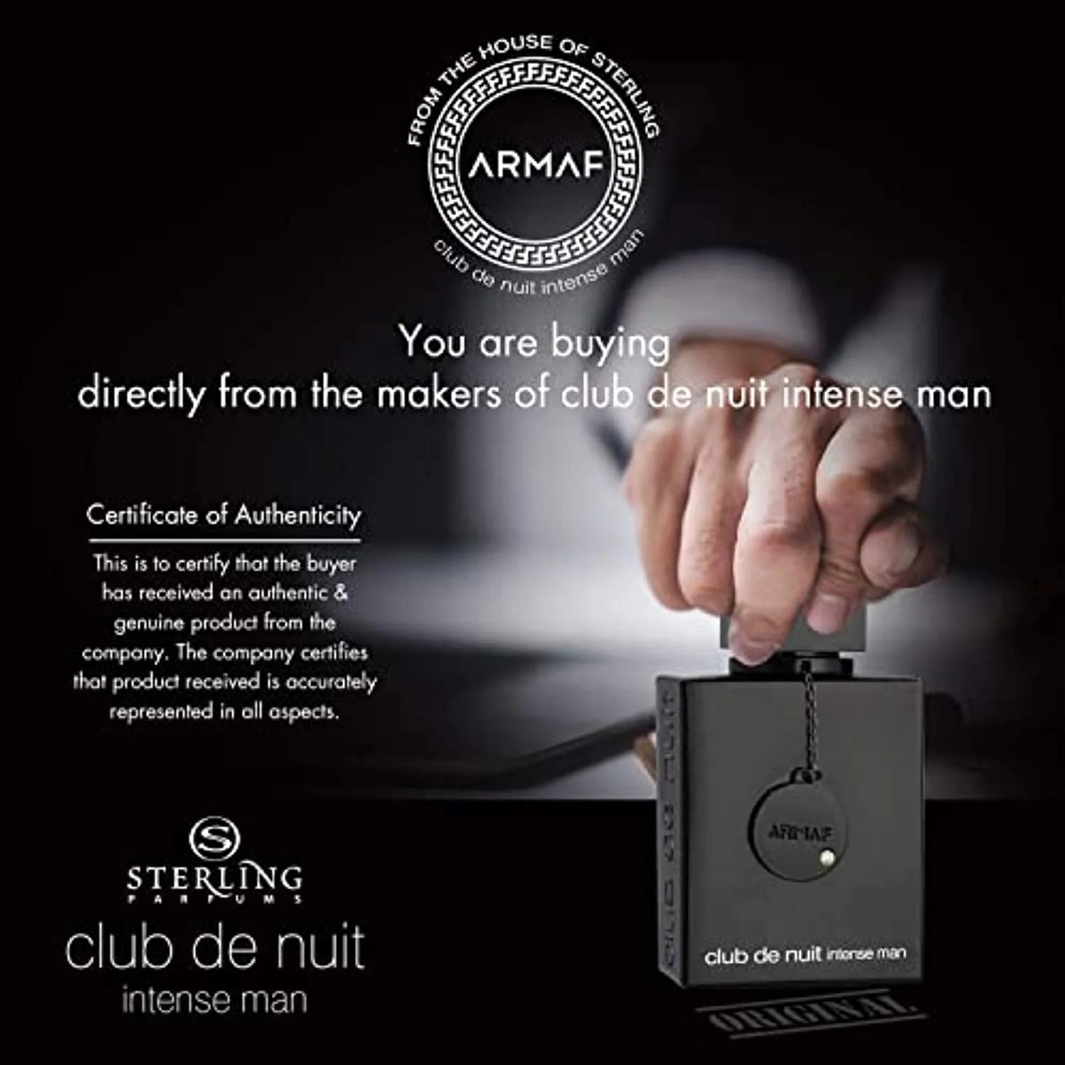 Club De Nuit Intense Man EDT Men New in Box, Black , 3.6 Fl Oz - Puck's