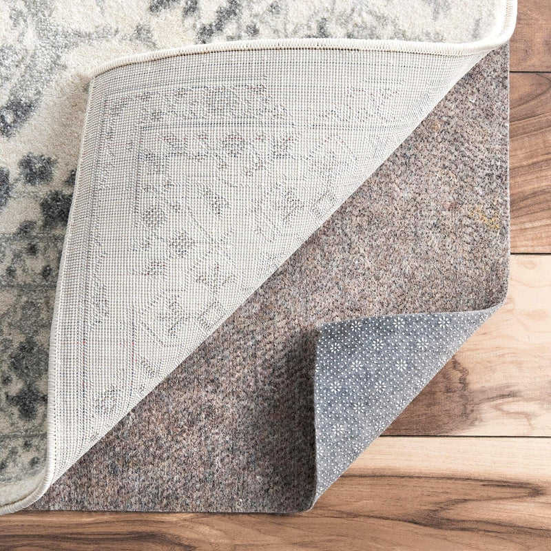 6' round Premium Eco-Friendly Felt Rug Pad, 1/8 " Thick Low Profile, Non-Slip Backing, Customizable Size, Hardwood, Carpet, Tile, Vinyl, Linoleum, Made in USA, 100% Recycled Materials - Puck's
