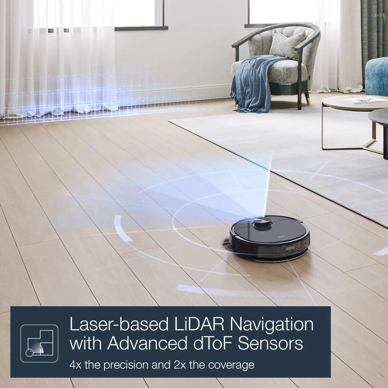 DEEBOT N8+ Stofzuig- en moprobot met geavanceerde lasermapping en automatisch leegstation